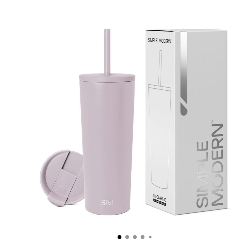 (NEW) Simple Modern Insulated Tumbler with Lid and Straw 24oz